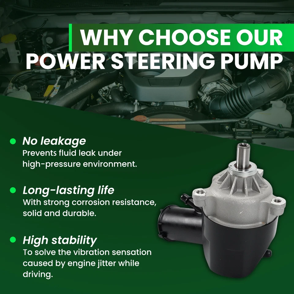 Power Steering Pump Fit Ford Excursion F-250 F-350 F-450 F-550 Super Duty - Image 3 of 4