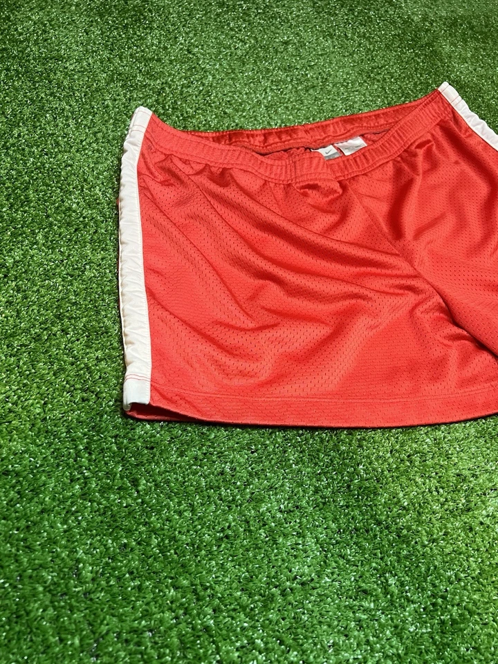 Pantalones Cortos Nike Malla Para Mujer Talla M Rosa/Blanco Gimnasio Vintage Retro Atlético Y2K Foto 2 de 4