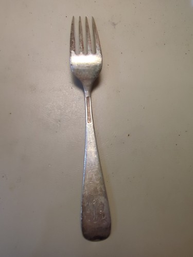 Kirk Stieff Rose Sterling Silver Place Fork- 6 7/8" and Spoon w Monogram - Picture 3 of 11
