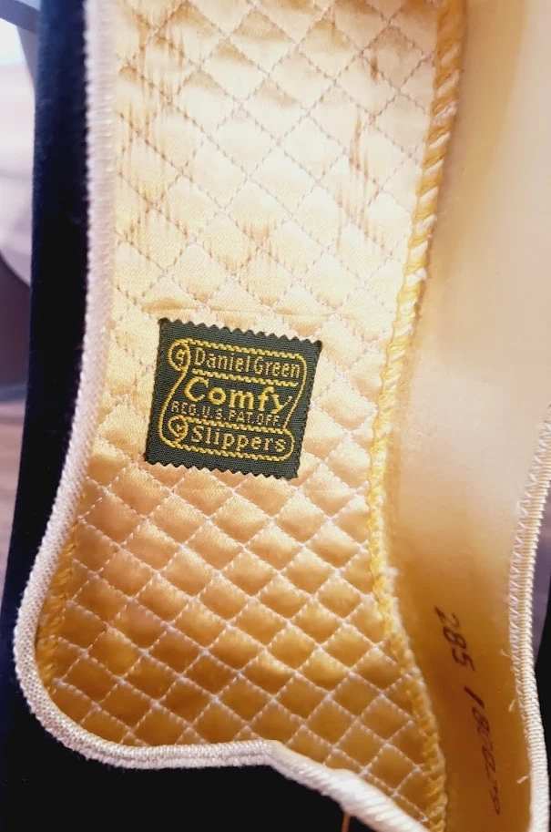 Zapatillas Daniel Green 'Bangkok' RARAS Terciopelo Metálico Borde Dorado Talla 8.5  Foto 2 de 4