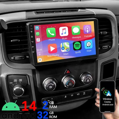ESSGOO For 2014-2018 Dodge Ram 1500 2500 3500 Android Carplay Car Stereo Radio GPS BT