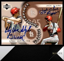 2005 Upper Deck Classics Counterparts Andy Van Slyke Jack Clark Auto /1999