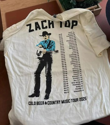 Zach Top Cold Beer And Country Music 2025 Tour Dates T-Shirt