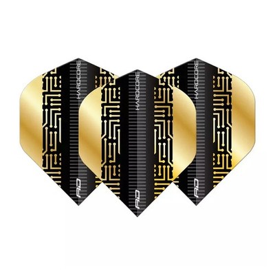 Red Dragon Hardcore Premium Gold Black Maze Dart Flights