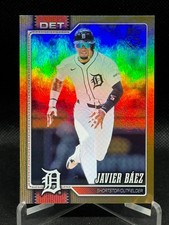 2026 Topps #144 Javier Baez Gold Rainbow Foil /50 Texas Rangers #'d 06 out of 50
