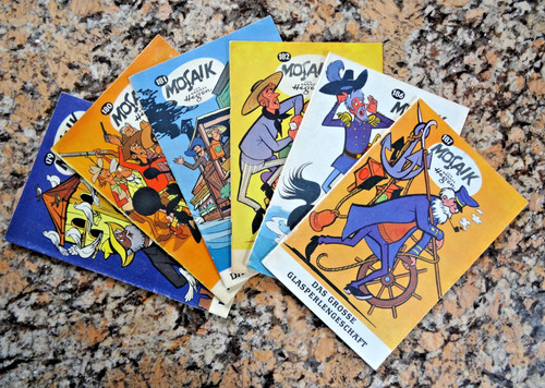 Mosaic Digedags - 6 Issues - No. 179,180,181,182,186,187 Black Series - Variant