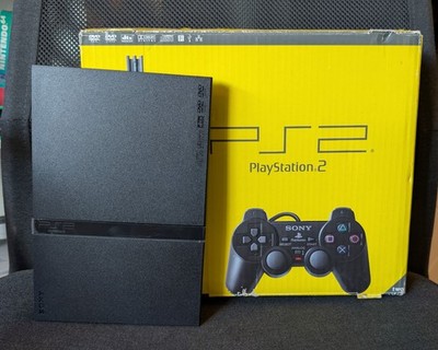 Sony PlayStation 2 PS2 Slim Schwarz OVP | Top Zustand
