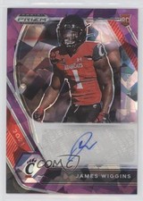 2021 Panini Prizm Draft Picks Purple Ice 81/99 James Wiggins #DPA-JAW Auto 0c2