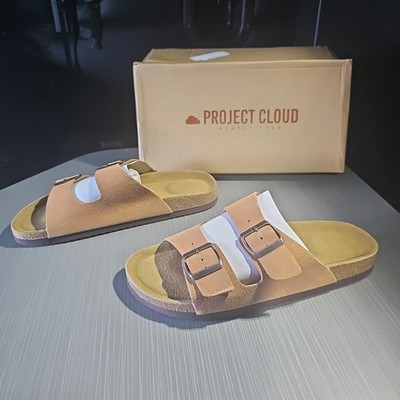 Project Cloud Arizona Men's Sandals Memory Foam Size 10  Tan NEW IN BOX