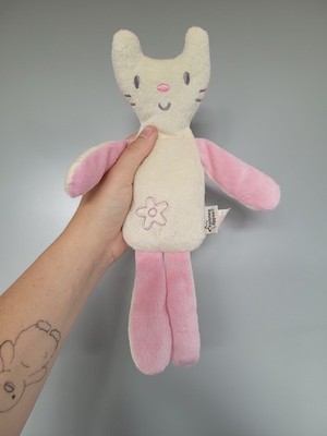 Tommee Tippee Tröster Plüschtier Stofftier creme & rosa flach Teddybär Katze Baby