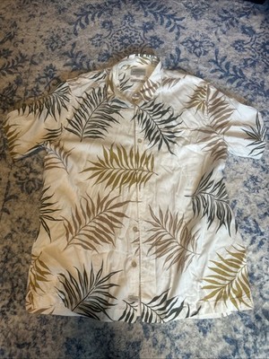 Quicksilver Men's Waterman Collection Shirt Comfort Fit Floral Blue White Large