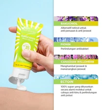 Sunscreen Moisturizer Sunscreen Gel  SPF35 PA+++  Azarine Calm My Acne