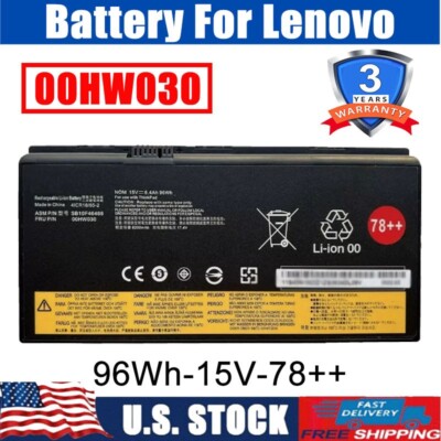  96WH 01AV451 00HW030 78++ Battery For Lenovo ThinkPad P70 P71 Series SB10F46468