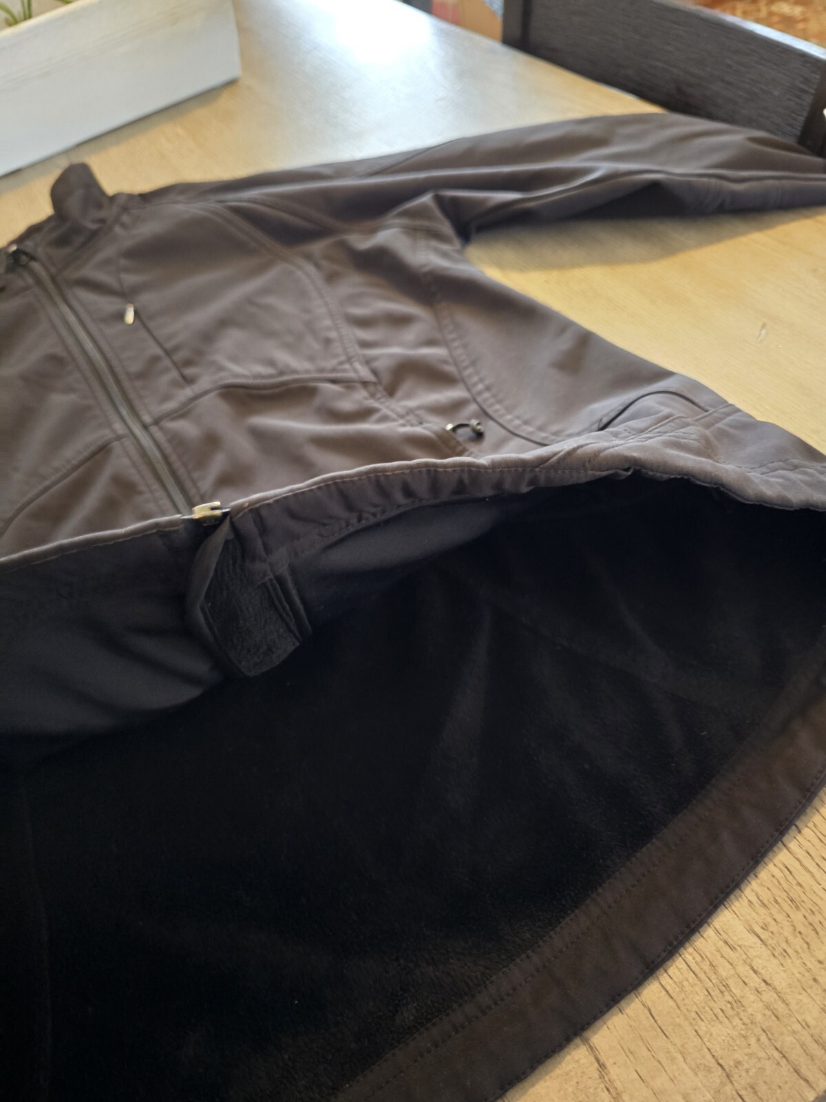 Double Diamond Jacket Black Soft Shell Fleece Lin… - image 8