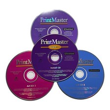 Print Master Platinum 15 - 4 CD-ROMS, Install, Art 1,2  3 LOT OF 4 SET Win 98