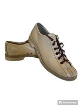 Vintage Brunswick Bowling Shoes Cream Leather - Women's size 6.5