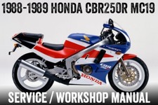 1988-1989 Honda CBR 250 R CBR250R MC19 Workshop Service Manual PDF File