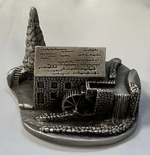 Vintage 1984 Hudson Pewter Miniature ~ Mill House ~ P.W. Baston Jr. 4186