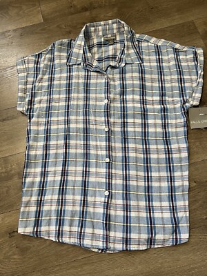Falls Creek Plaid Button Shirt Size Medium New