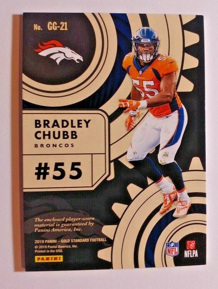 2019 GOLD STANDARD JUMBO RELIC BRADLEY CHUBB 130/199 - Image 2 of 2