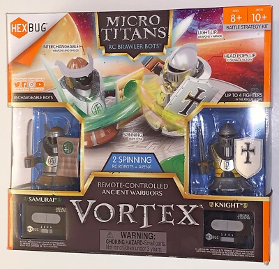 Hexbug MICRO TITANS VORTEX Samurai vs Knight RC Brawler Bots Ages 8+ MIB