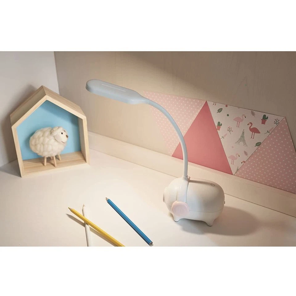 Pauleen 480.27 Sweet Little Pig Schreibtischleuchte 5W USB 5V Weiss Rosa Dimmbar - Bild 2 von 4
