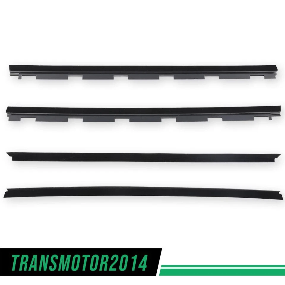 Kit de 4 piezas de impermeabilización de sello de fieltro de barrido de ventana interior y exterior apto para camioneta Chevy Foto 2 de 4