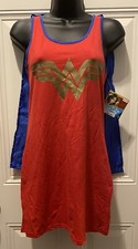 Wonder Woman Adult Costume Tank Dress w/Removable Cape, Size Small NWT