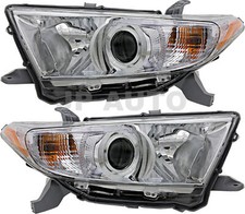 For 2011-2013 Toyota Highlander Headlight Halogen Set Driver And Passenger Side