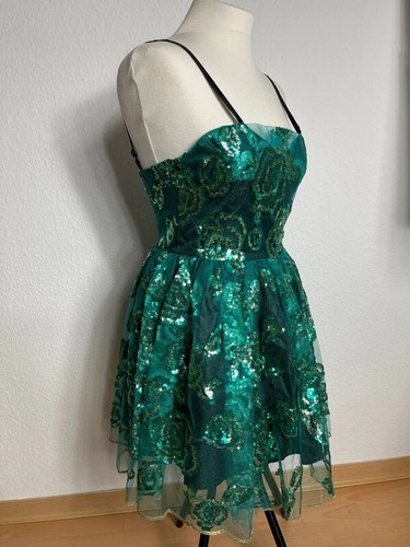 Iron Fist Kleid grün Rosen Spitze S - Bild 2 von 6