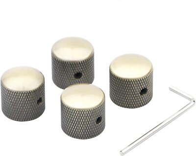  4Pcs Electric Guitar Bronze Dome Control Knobs Volume Switch Knob With Wre
