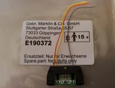 **Märklin E190372 Leiterplatte Beleuchtung LED Rot/Weiss,Traxx,29841,29351,Neu**