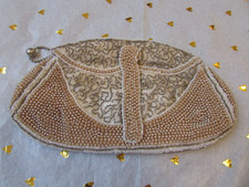 Antique turn of the century beaded purse with belt strap