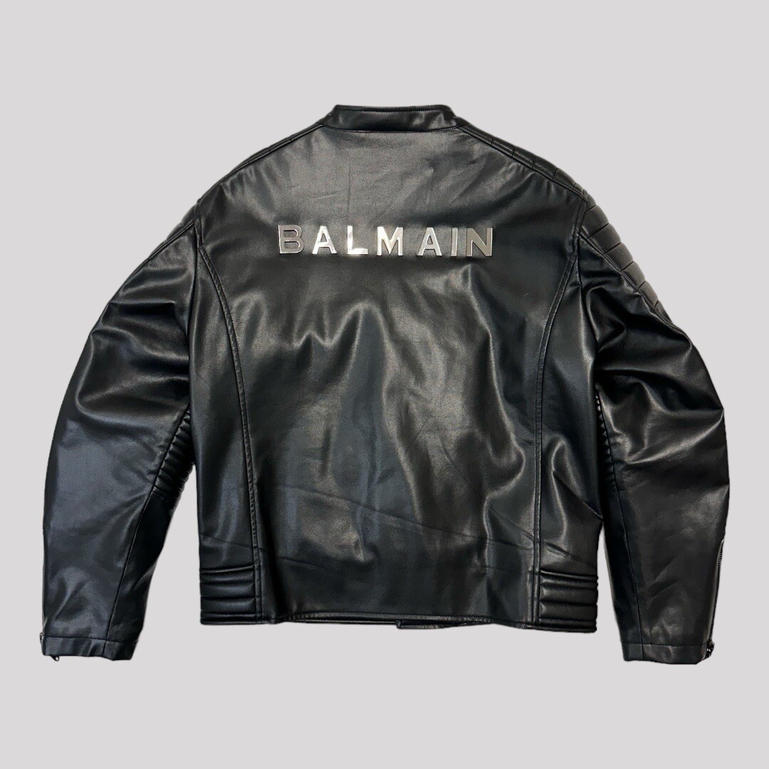 Balmain Paris Biker Synthetic Leather Jacket Size L | eBay Balmain Paris Biker Synthetic Leather Jacket Size L | eBay