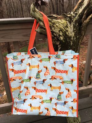 NEW Dachshunds~Doxie~Dogs in Sweaters~Shopping Bag