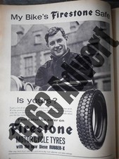 FIRESTONE Motorcycle Tyres 1963 original authentic vintage motorcycle advert