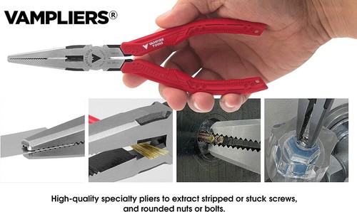 Juego extractor de tornillos VT-001-S4BP VAMPLIERS, 4 piezas removedor de tornillos despojado con bolsa - Imagen 4 de 11