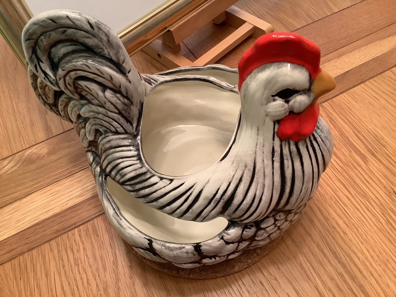 Unusual Ceramic Chicken Egg Holder VGC eBay