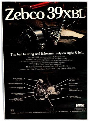 ラボ　6セット Vintage Original - 1976 Zebco 39XBL Fishing Reels - Print Ad (11in