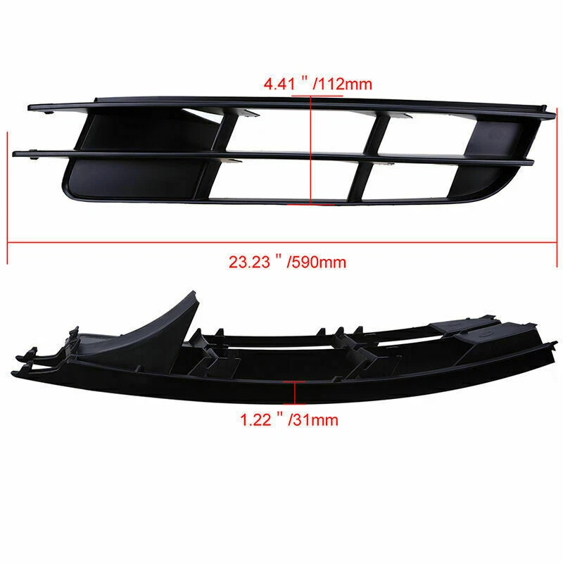 Подходит для Audi Q7 2007-2009 передняя левая сторона нижний бампер решетка ободок ABS пластик - Изображение 4 из 4