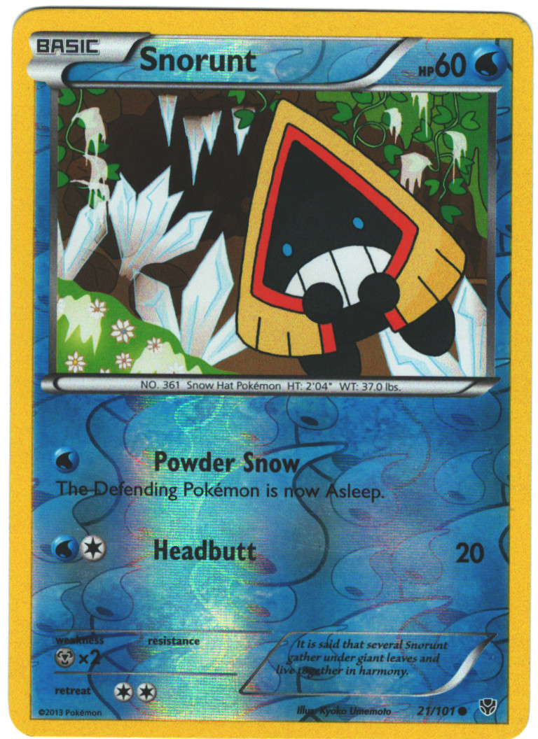Snorunt 21/101 Plasma Blast Reverse Holo Common Pokémon TCG