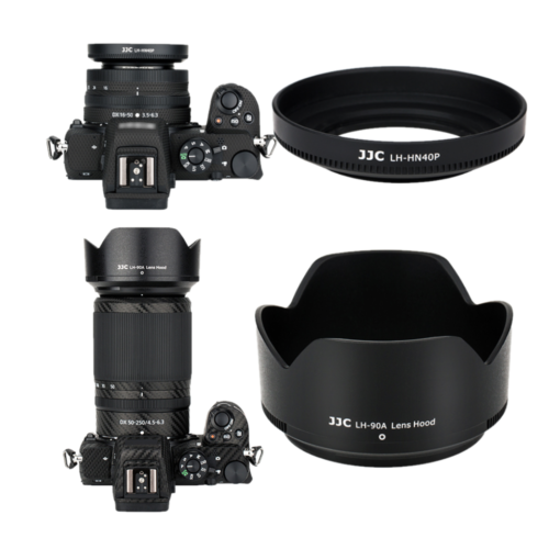 1+1 Lens Hood fr Nikon Z50 16-50mm & 50-250mm Dual Lens Kit Replace HN-40 HB-90A - Afbeelding 1 van 12