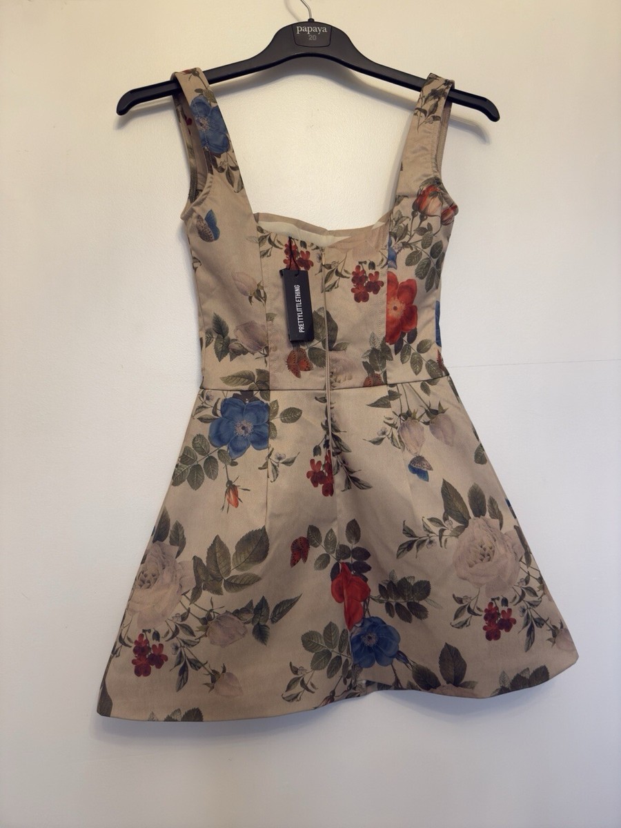 multi floral corset a line shift dress Kendry Boutique | Floral Ruffle Dress main image 1