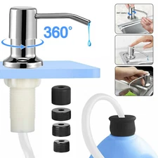 Stainless Steel Soap Dispenser 47" Extension Tube Kit for Kitchen Sink Hand Pump