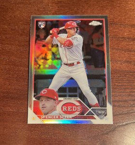 2023 Topps Chrome Baseball #146 SPENCER STEER Rookie RC *Refractor* Reds