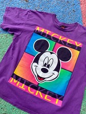 Vintage Mickey Mouse Purple Graphic Shirt Mickey Unlimited Land  Sea USA XL