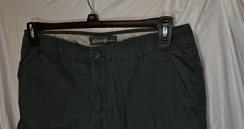 NWT Eddie Bauer Gray Sz 6 Bermuda Shorts Pockets Zip Button - Picture 3 of 11