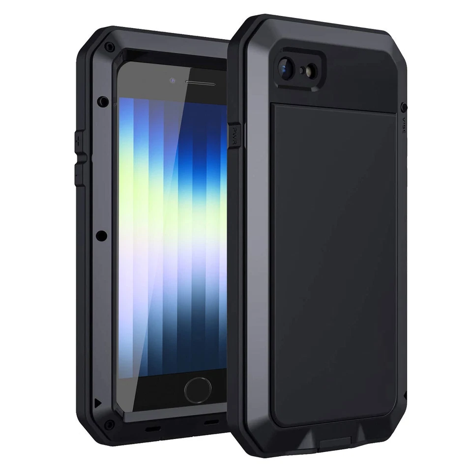 Funda protectora de metal blindada de alta resistencia para iPhone 16 15 14 13 12 11 Pro Max 8 7 SE 3 Foto 2 de 4