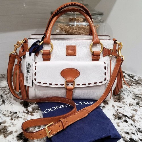 florentine leather tasseled satchel bag