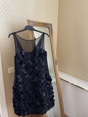 karen millen black silk dress Black Figure Form Bandage Knit Silk Ruffle Shoulder Detail Midaxi Dress